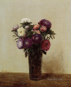 Vase of Flowers Queens Daisies Henri Fantin Latour Oil Paintings